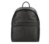 DuDu New York Daypack Cuir véritable 41 cm Compartiment ordinateur gris