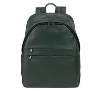 DuDu New York Daypack Cuir véritable 41 cm Compartiment ordinateur vert