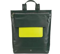 DuDu Oslo Daypack Cuir véritable 39 cm vert