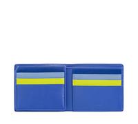 DUDU Petit Portefeuille pour Homme RFID en Cuir Multicolore pour Cartes de crédit Bleuet