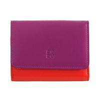 DUDU Petit Portefeuille RFID pour Femme en Cuir Multicolore Colorful Fuchsia