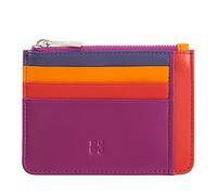 DUDU Petite Pochette Porte-Cartes de crédit en Cuir véritable Multicolore avec Portefeuille zippé Fuchsia