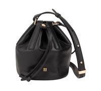 DUDU Piccola Borsa a Secchiello da Donna in Vera Pelle Con Tracolla Regolabile e Chiusura a Coulisse - Borsa a Tracolla Elegante e Compatta Con Cordoncino, Perfetta per l'Uso Quotidiano Noir Rose