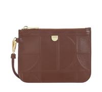 DUDU Pochette Donna da Polso in Pelle Stampata, Pochette a Mano da Borsa - Elegante, Compatta e Pratica per Carte, Monete e Piccoli Oggetti Chocolate_Lilac, Violet chocolat, 14,50