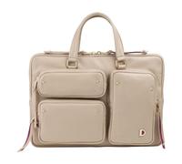 DuDu Pocket Attaché-case Cuir véritable 36 cm Compartiment ordinateur beige