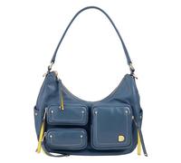 DuDu Pocket Sac à bandoulière Cuir véritable 30 cm bleu