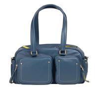 DuDu Pocket Sac à bandoulière Cuir véritable 33 cm bleu