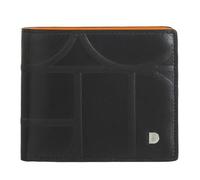 DUDU Portafoglio Piccolo da Uomo RFID in Pelle Stampata, Portafogli Porta Carte Tessere Con Patta Interna, Senza Portamonete, Tasca Con Retina Black_Orange, noir/orange, 10,50