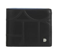 DUDU Portafoglio Piccolo da Uomo RFID in Pelle Stampata, Portafogli Porta Carte Tessere Con Patta Interna, Senza Portamonete, Tasca Con Retina Black_Pastel Blue, Noir/bleu pastel, 10,50