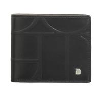 DUDU Portafoglio Piccolo da Uomo RFID in Pelle Stampata, Portafogli Porta Carte Tessere Con Patta Interna, Senza Portamonete, Tasca Con Retina Black_Taupe, Noir/taupe, 10,50