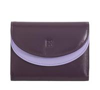 DUDU Portefeuille Femme Cuir Véritable RFID avec Porte-Monnaie, Portefeuille Coloré à Double Rabat Porte Cartes de Crédit Porte Billets Deep Purple