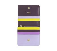 DUDU Portefeuille Femme Petit en Cuir Protection RFID Couleur Ultra Compact avec Zip intérieur et 8 Fentes Cartes Deep Purple