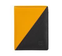 DUDU Portefeuille Femme Petit en Cuir teinté Porte-Cartes avec Portemonnaie Zip et Bouton Noir