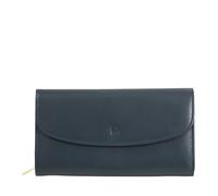 DUDU Portefeuille Grandes Dimensions pour Femme en Cuir véritable, protégé par Une Protection RFID, Porte-Monnaie à Fermeture éclair, Multi-Compartiments Navy