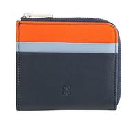 DUDU Portefeuille Homme en Cuir avec Fermeture Eclair, Portefeuille Femme Petit Compact, Fermeture Eclair Externe, Porte-Monnaie et Porte Cartes Navy