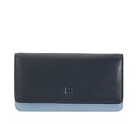 DuDu Porte-monnaie RFID en cuir 17,5 cm bleu