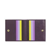 DUDU Portefeuille RFID en Cuir Multicolore Porte-Cartes et Monnaie Deep Purple