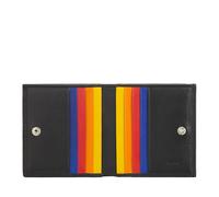 DUDU Portefeuille RFID en Cuir Multicolore Porte-Cartes et Monnaie Noir