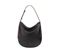 DuDu Sac à bandoulière en cuir souple pour femmes, sac hobo avec fermeture èclaire, grand sac à bandoulière de couleur réglable Noir