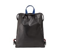 DUDU Sac à Dos en Cuir pour Femme de Sport à la Mode Sac avec Cordon de Serrage et épaulières Fines en Cuir Noir