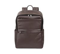 DUDU Sac à dos en cuir pour homme et femme, support PC jusqu'à 15,6" MacBook 16 pouces, sac à dos de voyage 20 litres, sac à dos de bureau multi-compartiments élégant café brun, Coffee Brown, 30,00