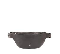 DUDU Sac Banane en Cuir véritable pour Homme et Femme, avec Sangle réglable, Design épuré, élégant et capacitif, Sac Banane avec 3 Fermetures éclair Anthracite