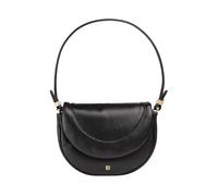 DUDU Sac d'épaule avec bandoulière pour Femme en Cuir Matelassé, Petit Sac à Main élégant et matelassé avec Rabat, Sangle et bandoulière Amovibles Rose Noir