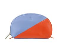 DuDu Segovia Trousse de toilette Cuir véritable 16 cm bleu