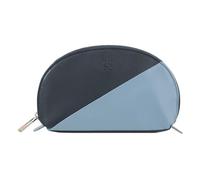 DuDu Segovia Trousse de toilette Cuir véritable 16 cm bleu