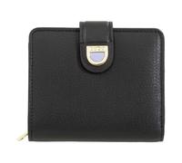 DuDu Skyline Porte-monnaie Protection RFID Cuir véritable 11 cm noir