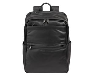 DuDu Sydney Daypack Cuir 42 cm Compartiment pour ordinateur portable noir