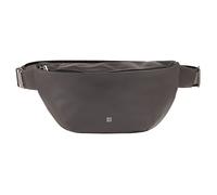 DUDU Sac Banane en Cuir véritable pour Homme et Femme, avec Sangle réglable, Design épuré, élégant et capacitif, Sac Banane avec 3 Fermetures éclair Anthracite