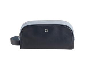 DuDu Thani Pochette à maquillage en cuir 21 cm bleu