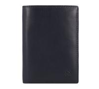 DuDu Tiberio Porte-monnaie Protection RFID Cuir véritable 9.5 cm bleu