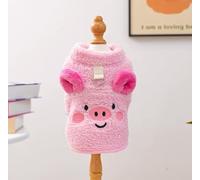 Dudu Vêtements pour chien et chat et styles d'hiver - Ours en peluche en forme d'agneau Dudu - Gilet (Porcinet rose, taille XS)