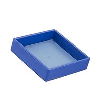 DUDU Vide-Poches Design en Cuir coloré pour entrée Porte-Objets 14x14cm avec Coffret Cadeau Bleuet