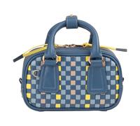 DuDu Woven Sac à main Cuir véritable 20.5 cm bleu