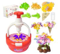 DUDUMILA Blumenpresse pour Enfants, Kit de Bricolage pour Filles à partir de 4-10 Ans, Jeu de Fleurs DIY pour Anniversaire, Cadeau pour Filles, Set d'Artisanat pour Enfants 4-8 Ans (Rouge)