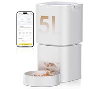 DUDUPET Distributeur automatique de nourriture pour chat, 5L Grande capacité, WiFi Smart 2.4GHz / 5GHz avec contrôle par application, 1-10 repas par jour, Distributeur automatique de nourriture pour