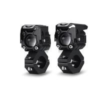 DUDUYANG Moto Phare Phare LED Auxiliaire Moto Feu Antibrouillard Bicolore Jaune Blanc 10 V-28 V 30 W Lentille Projecteur(Style A)