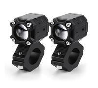 DUDUYANG Moto Phare Projecteur LED Moto Lentille Blanche Jaune Feux Route Croisement Antibrouillard Phares Auxiliaires