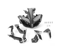 DUDUYANG Phare Moto Ensemble Couvercles Carénage Avant Et Supérieur Phare Moto Étanche Pour MT 09 Pour MT-09 Pour FZ09 Pour MT09 2017-2020(Set Carbon fiber)