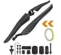 DuDuZui Garde-Boue de VéLo RéGlable avec 1 Rouleau de Ruban RéFléChissant + 2 Autocollants RéFléChissants FlèChes pour VéLos de 61 à 73,7 Cm, Garde-Boue Avant Et ArrièRe Universel pour La Plupart des