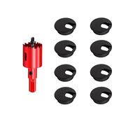 DuDuZui Lot de 8 œillets de Bureau Noir, 38mm Passe-câble de Bureau | 38mm Kit de Câble de Bureau, Solution Idéale pour Le Bureau et la Maison Câble de Table, avec 1 Pièce 38mm Scie Cloche