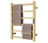 DUDYP Radiateur Sèche-Serviette Électrique Chauffe-Serviettes pour Salle De Bain, Mural avec Minuterie Porte-Serviettes Chauffant Thermostatique en Acier Inoxydable 304 60X45cm Hardwired