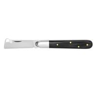 DUE BUOI 203C Couteau de greffage agricole professionnel pour la coupe en herbe Manche en corne de buffle Böhler K720 Lame en acier au carbone (couteau professionnel non un couteau de poche EDC)