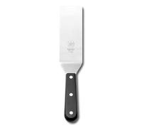 DUE BUOI Spatule flexible et étroite dimension 5,1 x 15,2 cm 1/3. Acier inoxydable durci. Restaurant de qualité professionnelle. Barbecue de cuisine, plaque de cuisson et pâtisserie. Triple rivetage