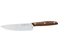 DUE CIGNI - Ligne 1896 - Couteau de Chef CM 15 - Lame en Acier Inoxydable 4116 et Anse en Bois de Noyer