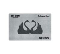 Due Cigni - Sabrage Card 1869 - Carte en acier inoxydable pour ouvrir le champagne et le vin mousseux - Carte numérotée avec un seul nombre progressif