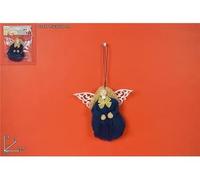 DUE ESSE CHRISTMAS SRL Bleu Ange avec Ailes Et Fioc 14cm$$, comme Photo, Taille Unique